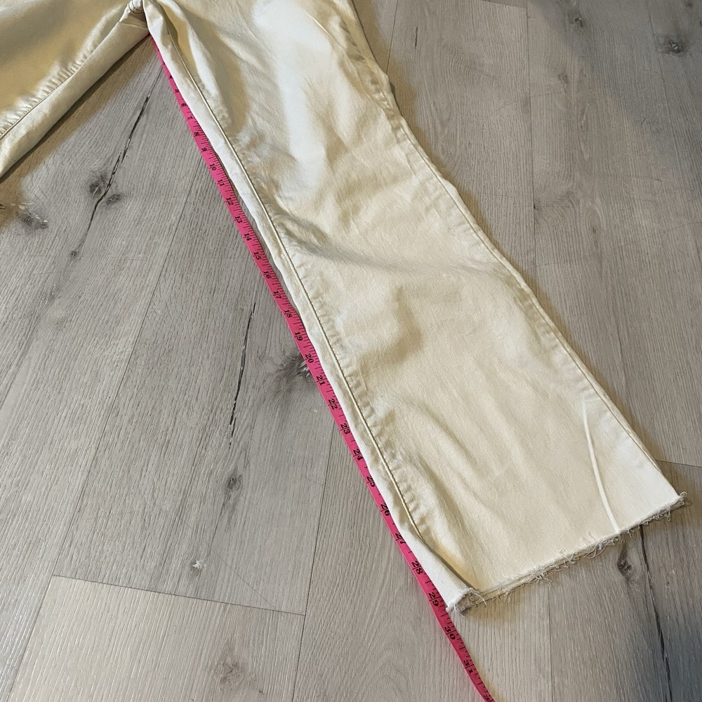 Nicole‎ Miller Women's Soho High Rise Bootcut Pants Cream Size 12 Preowned - Picture 9 of 11